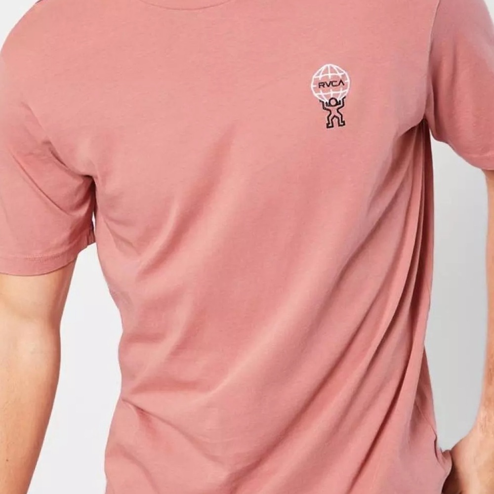 RVCA Men's Dusty Rose Short Sleeve Tee